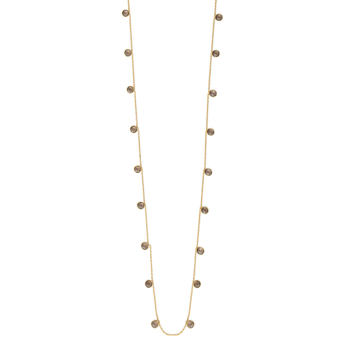COLLIER SAUTOIR MOOREA QUARTZ FUME