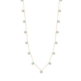 SAUTOIR MOOREA CALCEDOINE BLEUE