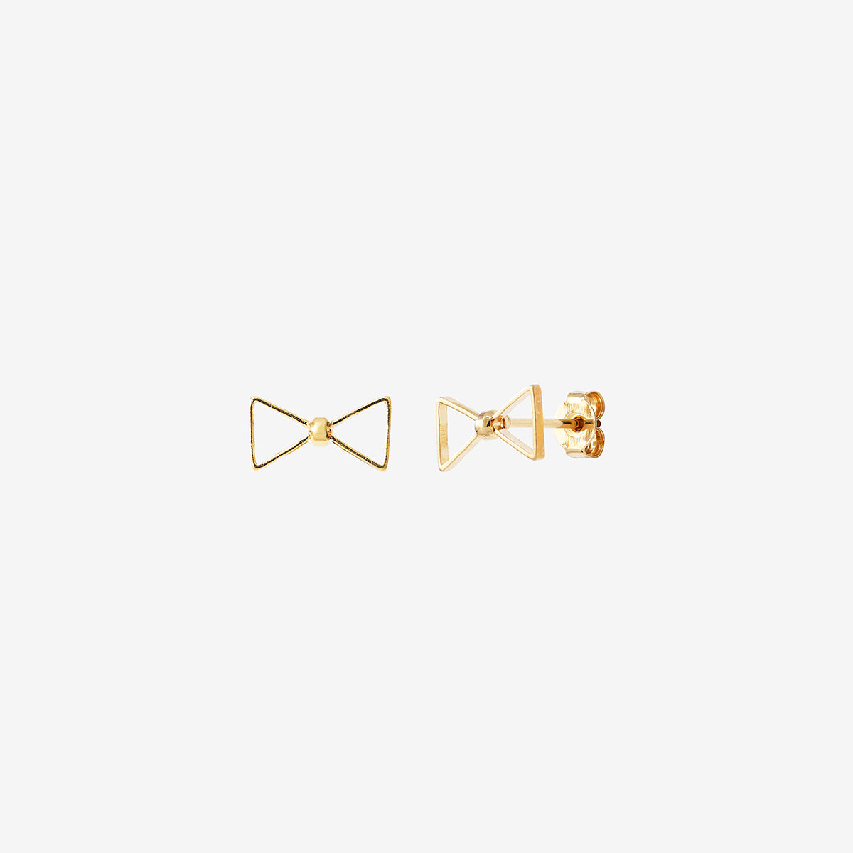 BOUCLES D'OREILLES DORÉES PUCE - NŒUD PAP