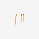 Large model gold chain earrings - PALACE