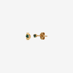 Boucles d'oreilles dorées émeraude - PARIS