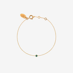 Bracelet doré émeraude - PARIS
