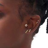 Boucles d'oreilles puces dorées - NINO