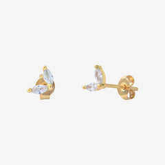 Boucles d'oreilles puces dorées paire - PENSEE