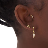 Gold stud earrings - TORN
