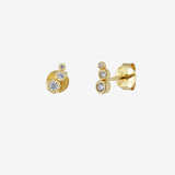 Gold stud earrings - ZOE