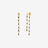 Boucles d'oreilles dorées double - ROXANE