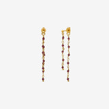 Boucles d'oreilles dorées double - ROXANE