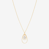 Collier SELMA pierre de lune blanche