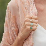 Bague serti PM aventurine N°54