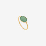 Bague serti PM aventurine N°54