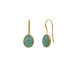 BOUCLES D'OREILLES SERTI AVENTURINE