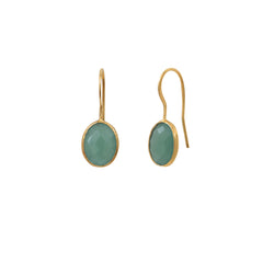 BOUCLES D'OREILLES SERTI AVENTURINE