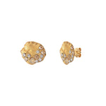 BOUCLES D'OREILLES DORÉES BLANC - SEVEN
