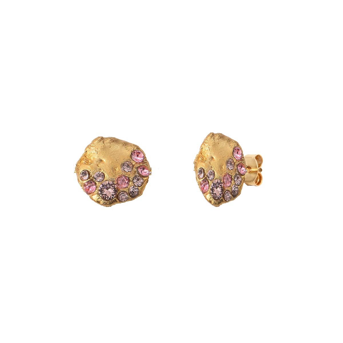 BOUCLES D'OREILLES  DORÉES - SEVEN ROSE OPALE