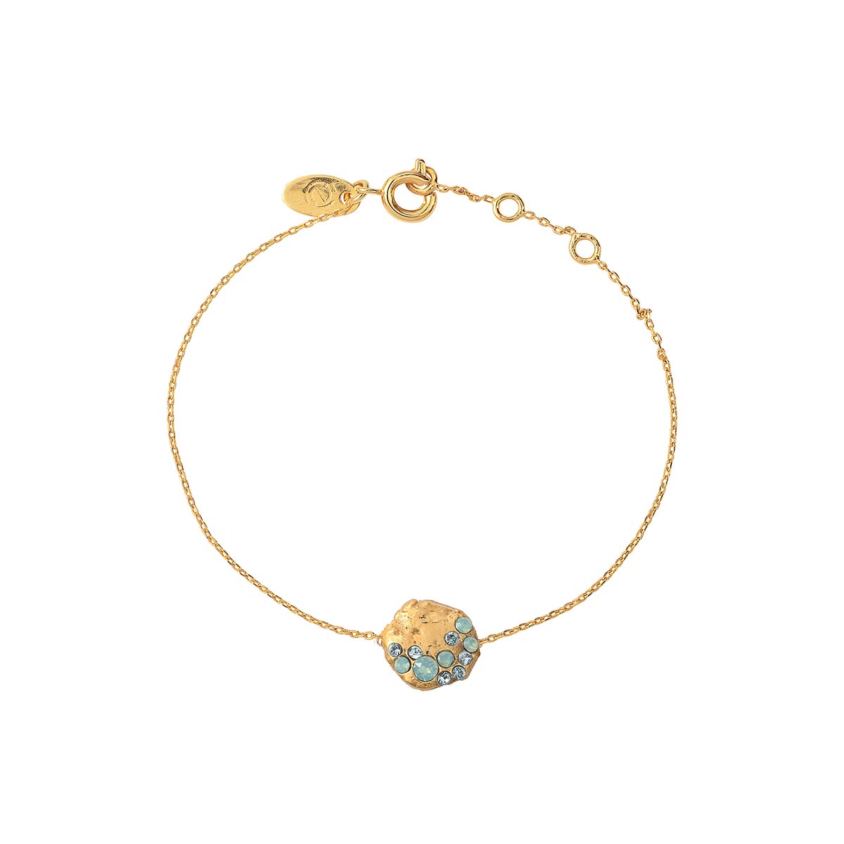 BRACELET DORÉ - SEVEN BLEU OPALE