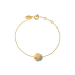 BRACELET DORÉ - SEVEN BLEU OPALE
