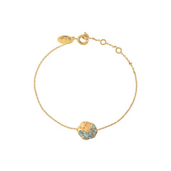 BRACELET DORÉ - SEVEN BLEU OPALE
