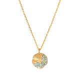 COLLIER DORÉ - SEVEN BLEU OPALE