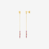 Boucles d'oreilles dorées longues - SHANI