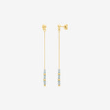 Boucles d'oreilles dorées longues - SHANI