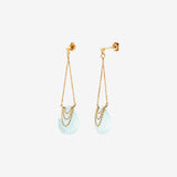 Boucles d’oreilles SOLANGE calcedoine bleue