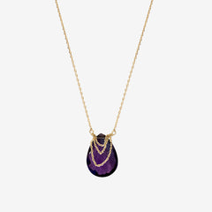 Collier doré améthyste - SOLANGE