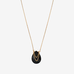 Collier doré onyx - SOLANGE