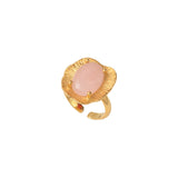 BAGUE QUARTZ ROSE DORÉE - SWANN