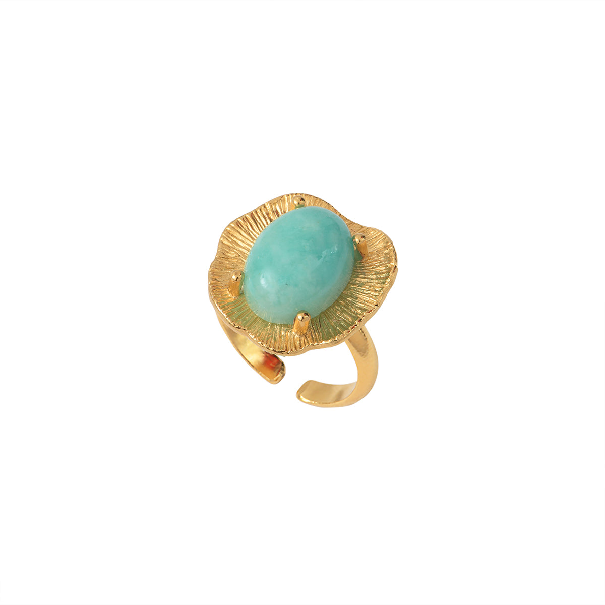 BAGUE AMAZONITE DORÉE - SWANN