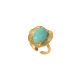 BAGUE AMAZONITE DORÉE - SWANN