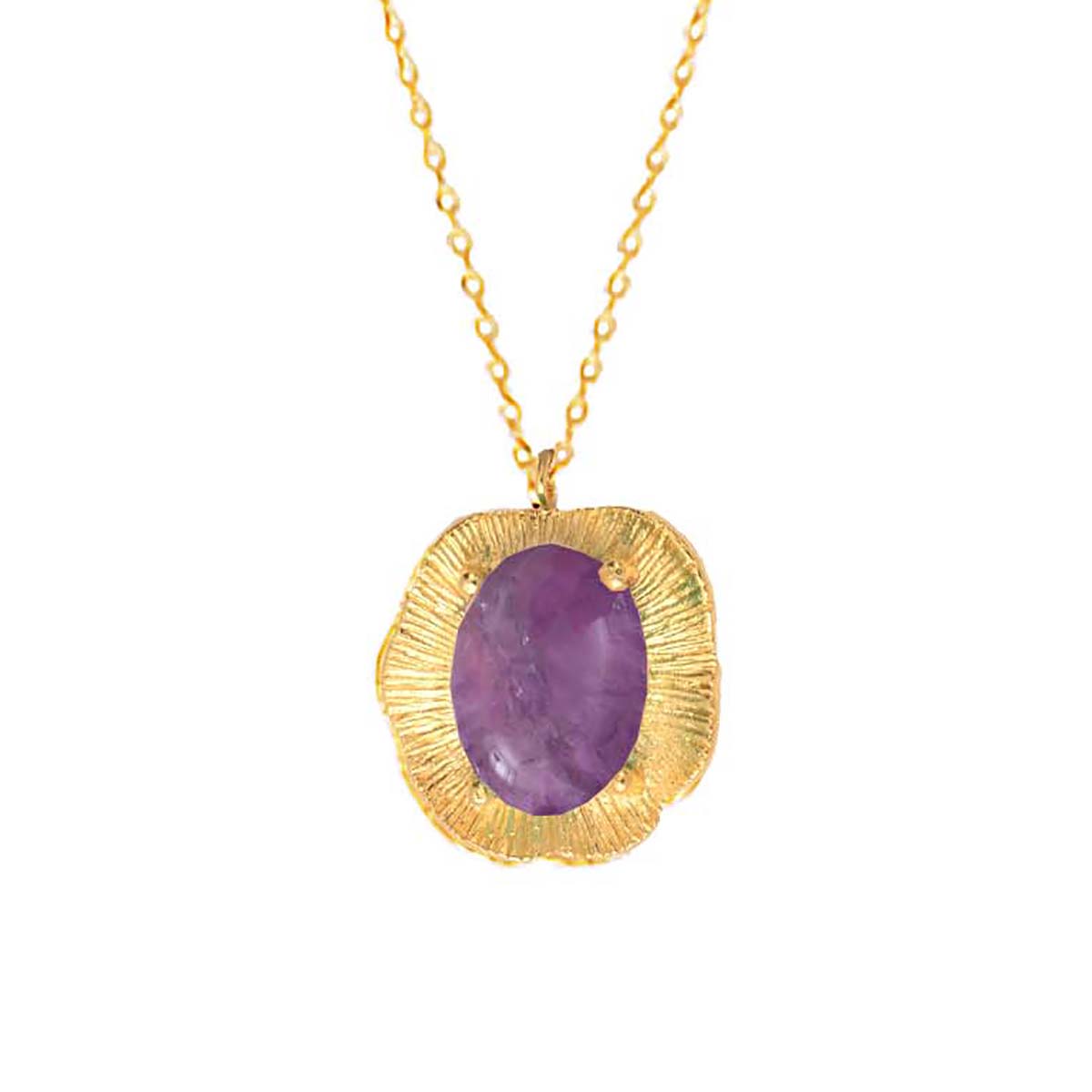 COLLIER DORÉ AMÉTHYSTE - SWANN