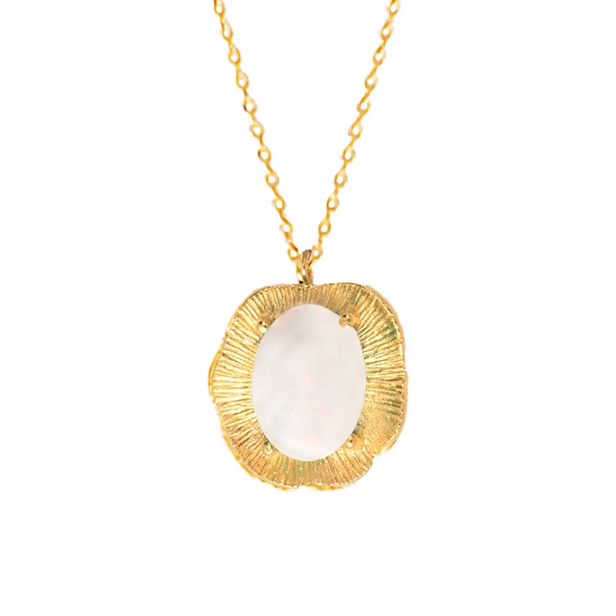 COLLIER NACRE BLANCHE DORÉ - SWANN