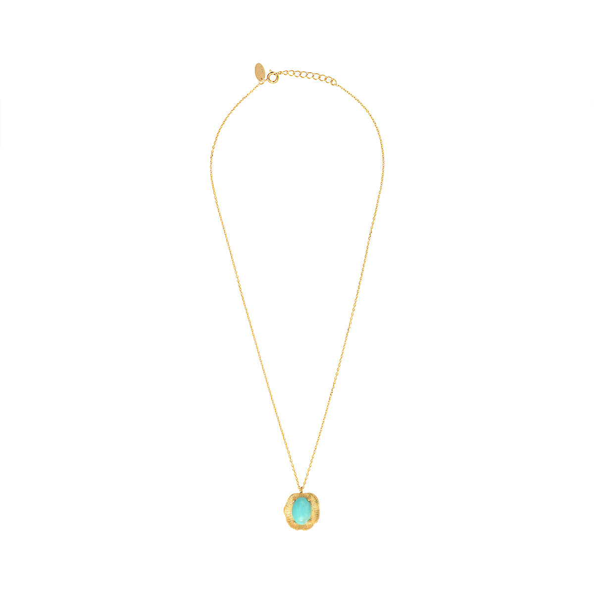 COLLIER AMAZONITE DORÉ - SWANN