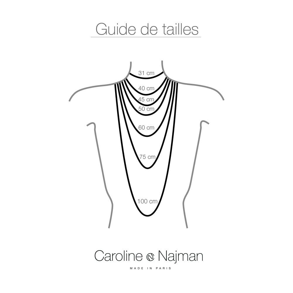 COLLIER ONYX ROSE DORÉ - SERTI PETIT MODELE