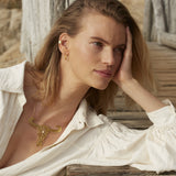 COLLIER TATOO BUFFLE GRAND MODELE NACRE BLANCHE