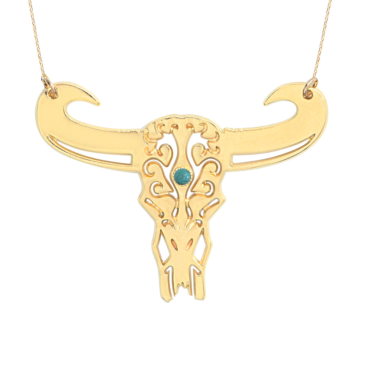 COLLIER TATOO BUFFLE GRAND MODELE TURQUOISE
