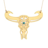 COLLIER TATOO BUFFLE GRAND MODELE TURQUOISE