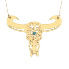 COLLIER TATOO BUFFLE GRAND MODELE TURQUOISE