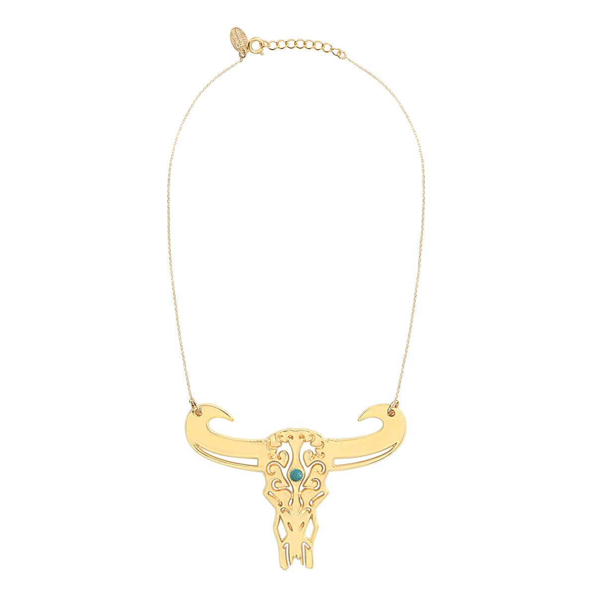 COLLIER TATOO BUFFLE GRAND MODELE TURQUOISE