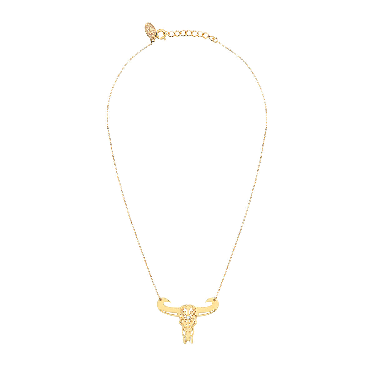 COLLIER TATOO BUFFLE PETIT MODELE NACRE BLANCHE