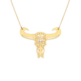 COLLIER TATOO BUFFLE PETIT MODELE NACRE BLANCHE