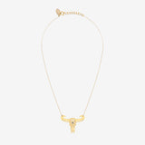 COLLIER DORÉ BUFFLE PETIT MODELE NACRE GRISE - TATOO