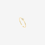 Bague plaqué or nacre blanche - TINY
