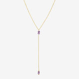 Collier cravate longue VENUS amethyste