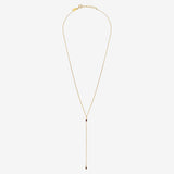 Collier cravate longue VENUS grenat