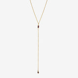Collier cravate longue VENUS grenat