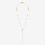 Collier cravate longue VENUS tourmaline rose