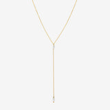 Collier cravate longue VENUS nacre blanche