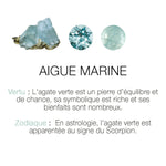 COLLIER AIGUE MARINE ARGENT -  FIDJI